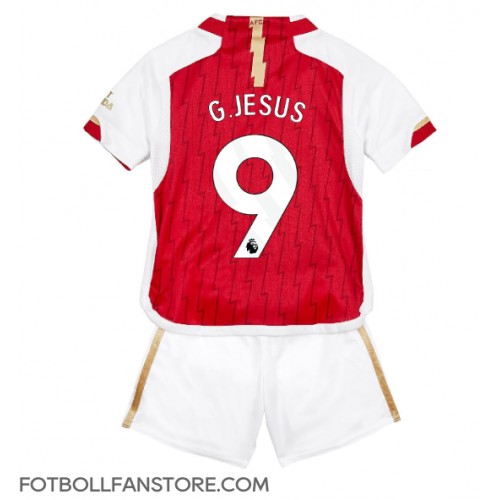 Arsenal Gabriel Jesus #9 Barnkläder Hemma matchtröja till baby 2023-24 Kortärmad (+ Korta byxor) Billigt
